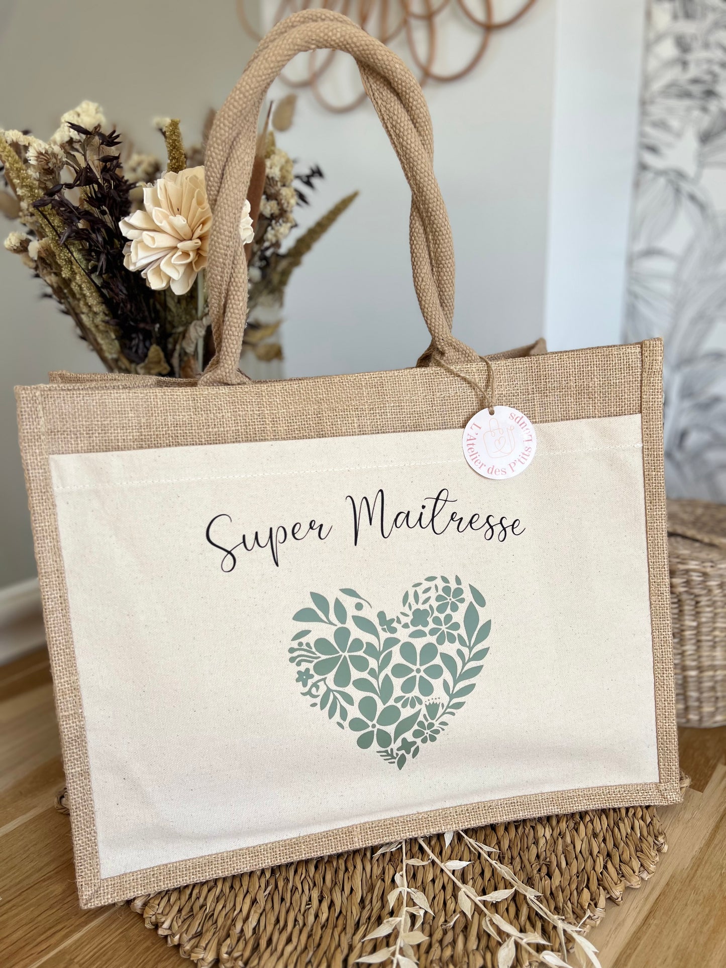 Cabas "COEUR FLORAL"