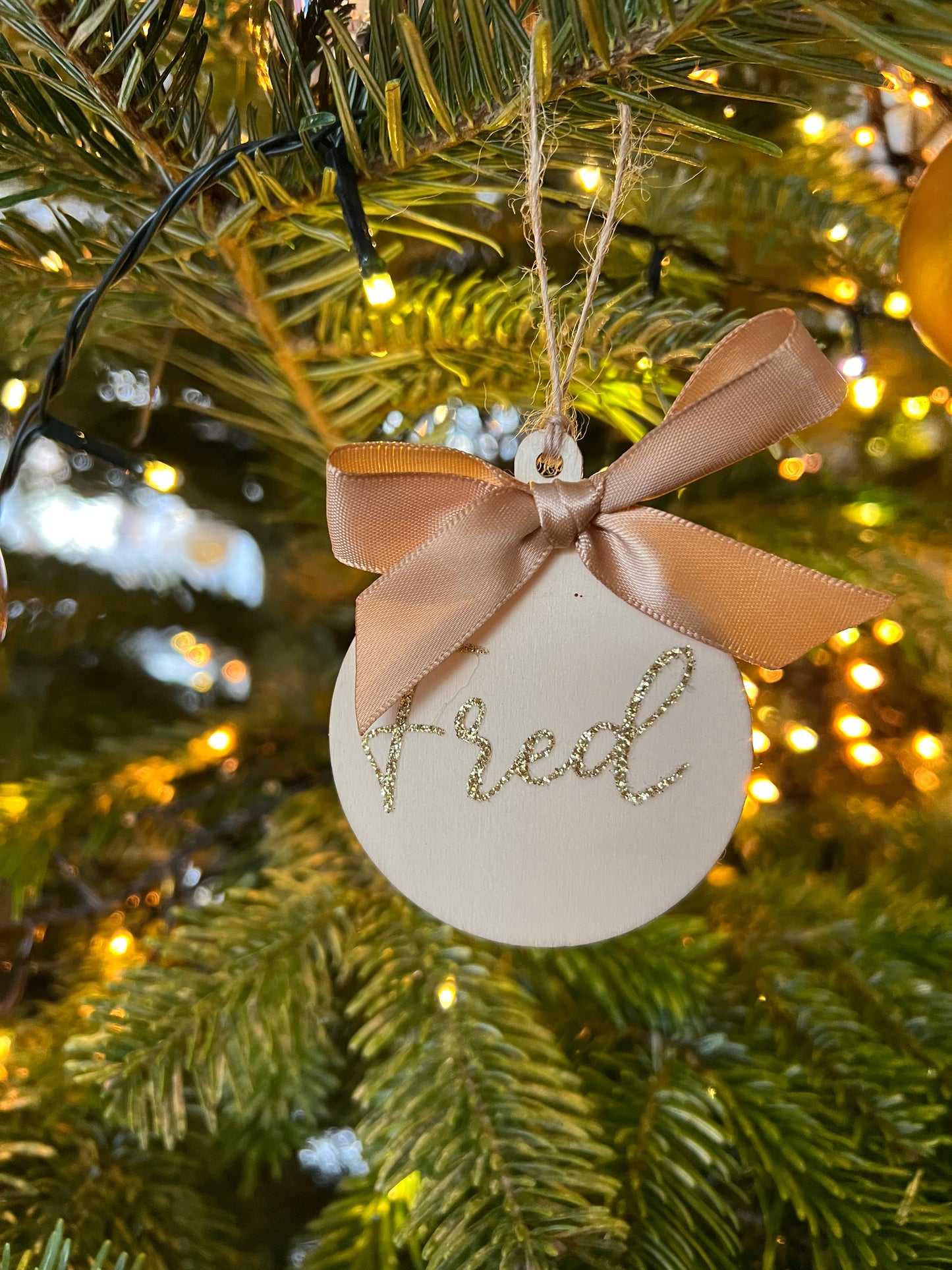 Boule de Noël en bois