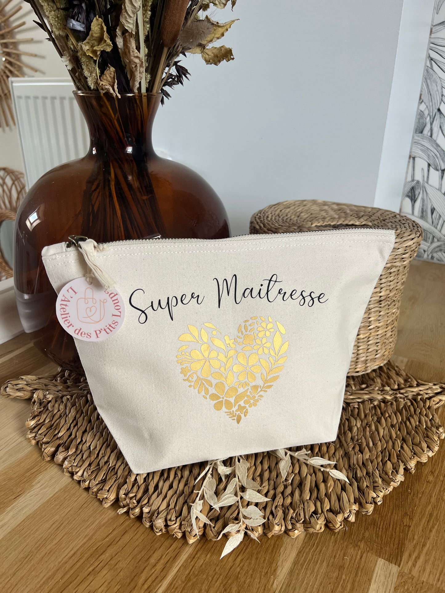 Pochette "COEUR FLORAL"