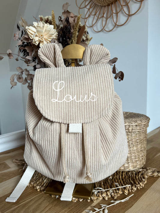 Sac à dos « VELOUR » Beige