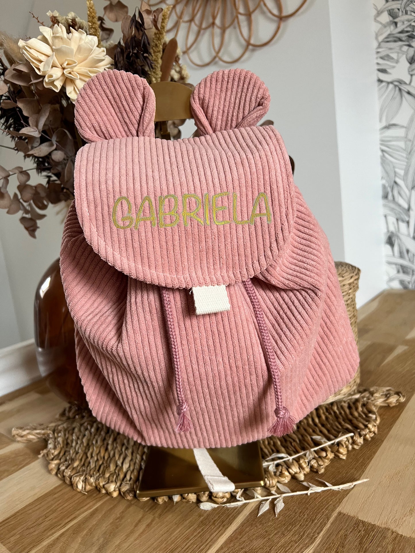 Sac à dos « VELOUR » Rose